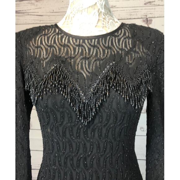 American Vintage Legends fashions L70 Dress black dress with beading small - Picture 1 of 12